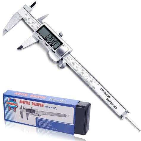 Electronic Digital Caliper Measuring Tool Sibaok Hardened Stainless