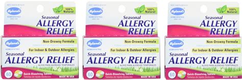 3 Pack Hylands Seasonal Allergy Relief Non Drowsy 60 Tablets Each 180