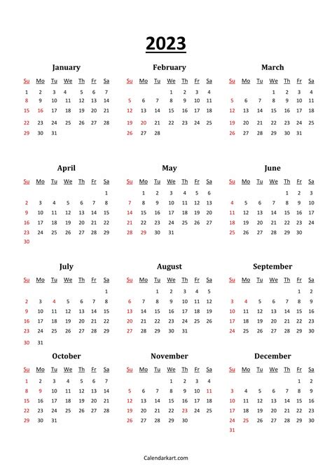 Word Document Calendar 2023 January Calendar 2023