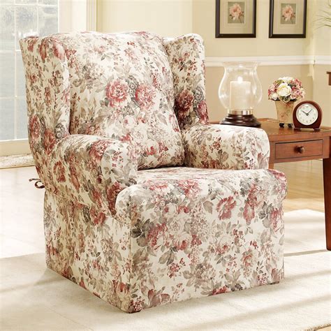 The slipcover is elastic, covered with a beautiful floral pattern, and easy to install. Shop Chair Covers and Sofa Covers | Wayfair - Slipcovers