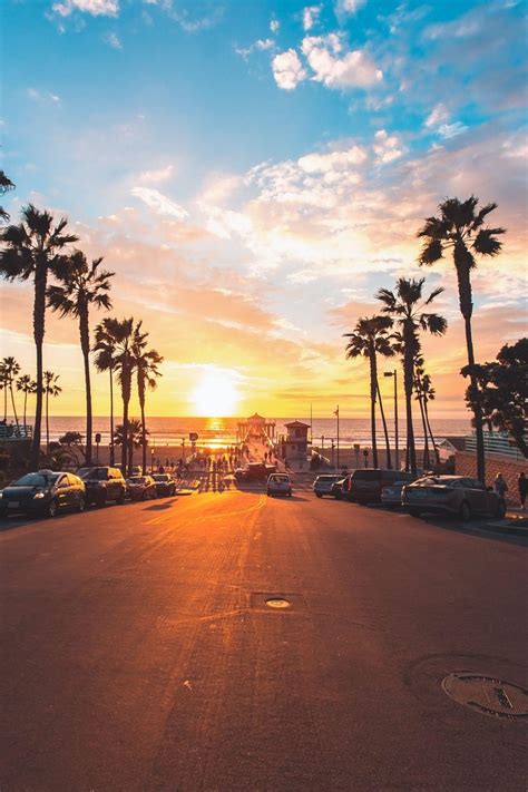 California Beach Sunset Wallpapers Top Free California Beach Sunset Backgrounds Wallpaperaccess