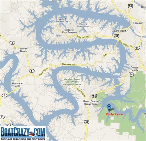 Table Rock Lake Map With Mile Markers