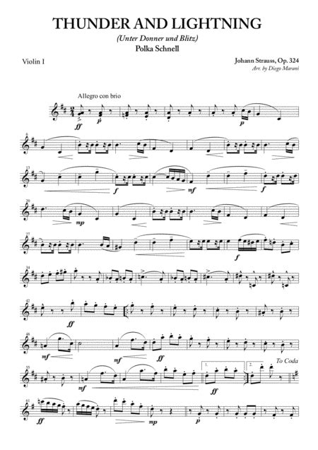 J Strauss Thunder And Lightning Polka For String Quartet Cs111 Free