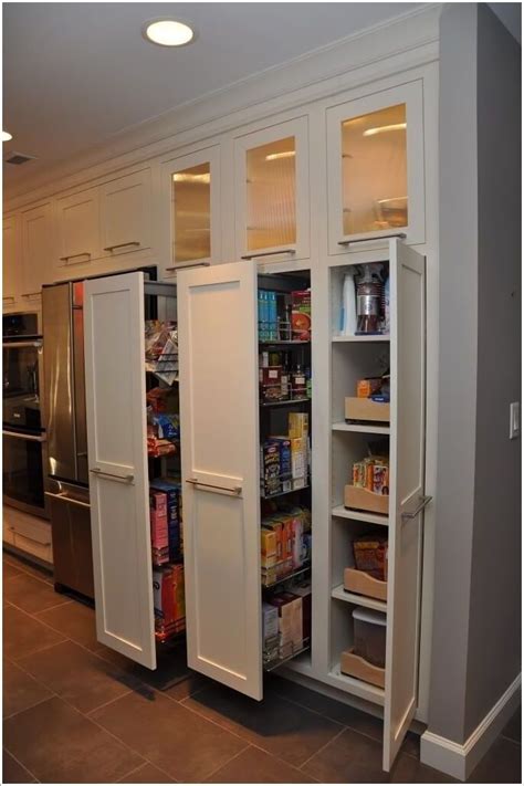 Ladder is a great addition to many kitchen pantries. Amazing Kitchen Pantry Cabinet Ideas