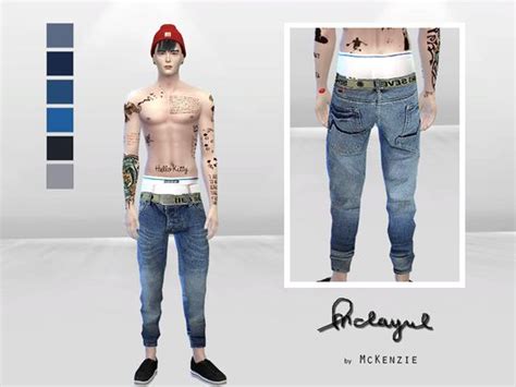 Mclaynesims Overload Loose Jeans Sims 4 Male Clothes Sims 4 Men