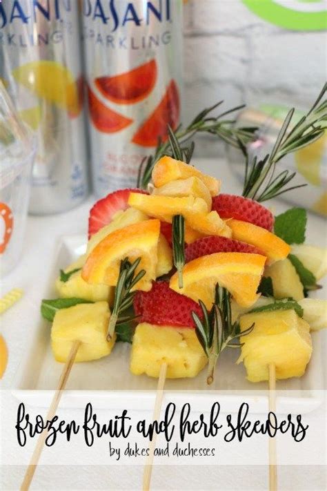 Frozen Fruit And Herb Skewers For Summer Drinks Ad Newwaytosparkle