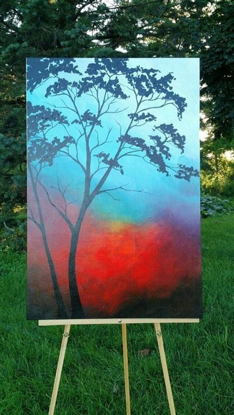 50pretty Diy Canvas Painting Ideas For Your Home Abstract Tree