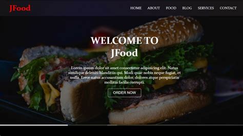 Restaurant Website Home Page Design Using Html And Css Youtube