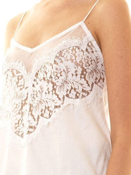 Lover Lace Cotton Camisole In White Lyst