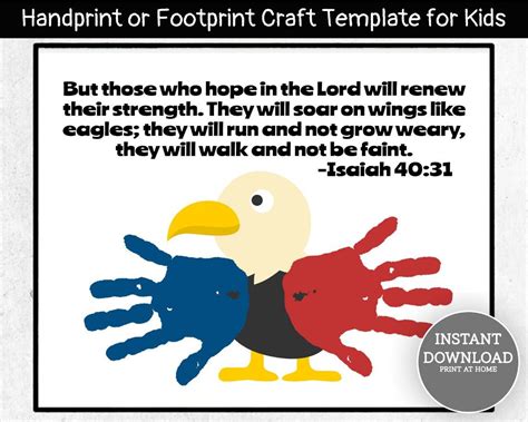 This Isaiah 4031 Eagle Handprint Craft Will Be A Great Piece Of