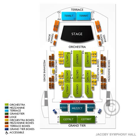 Times Union Perf Arts Jacoby Symphony Hall Seating Chart Vivid Seats