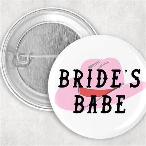 Bride Button Bachelorette Buttons Bridal Button Bach Party Etsy