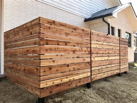 Perfect to use as a divider, to cover unattractive old fencing, hide your unsightly pool equipment, air condition, heating units, and trash receptacles. Pool Equipment Fence | Remodeling Contractor | Complete Solutions | Flower Mound, TX