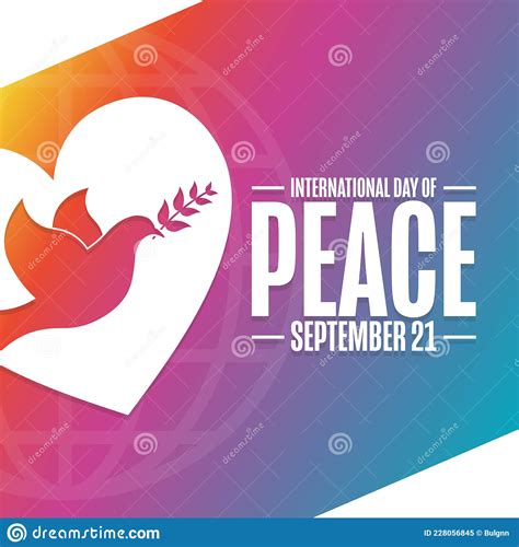 International Day Of Peace September 21 Holiday Concept Stock Vector