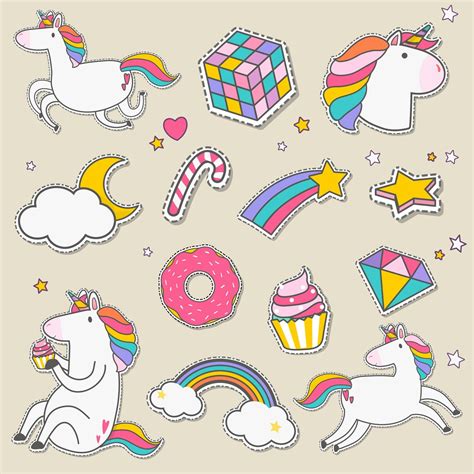 Digital Unicorn Stickers Pack Svg Png Pdf For Notepad Ipad Etsy