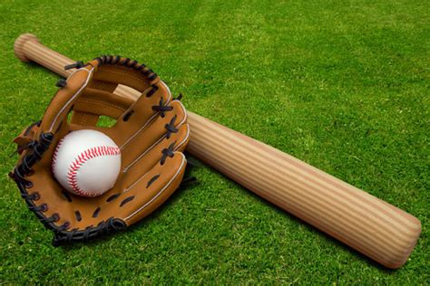 Baseball Photograph Baseball Bat And Glove Photo