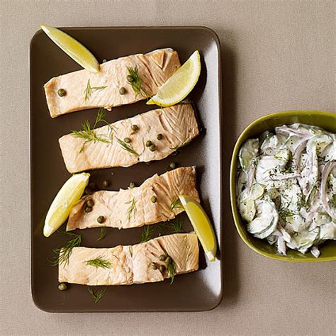 Poached Salmon With Cucumber Dill Sauce Recipe 45
