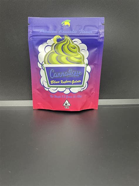 Blue Rasberry Gelato Cannatique Licenced Nyc Weed Delivery Green