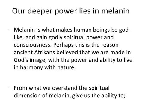 The Science Of Melanin