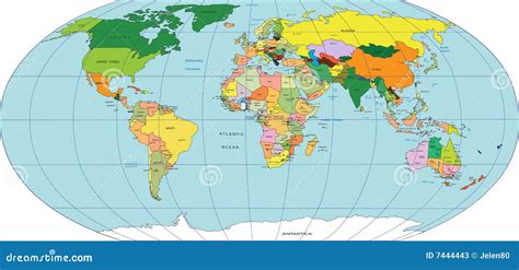 Mapa Do Mundo Ilustração Do Vetor Ilustração De Ocidental 7444443