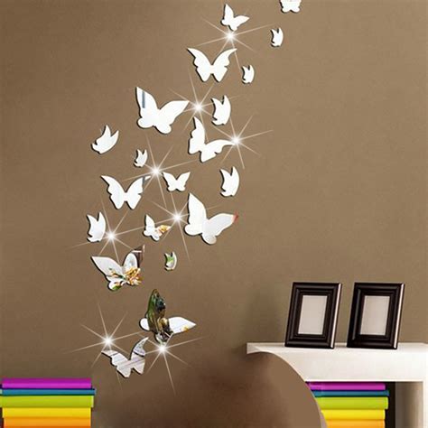How to make easy,beautiful paper butterflies for wall decoration.paper butterfly.paper butterfly diy. Mirror Butterfly Wall Decor - Decor IdeasDecor Ideas