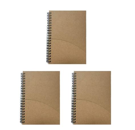 Notepads With Kraft Paper Covers 5 X 7 Notebooks With Front Flap Pock