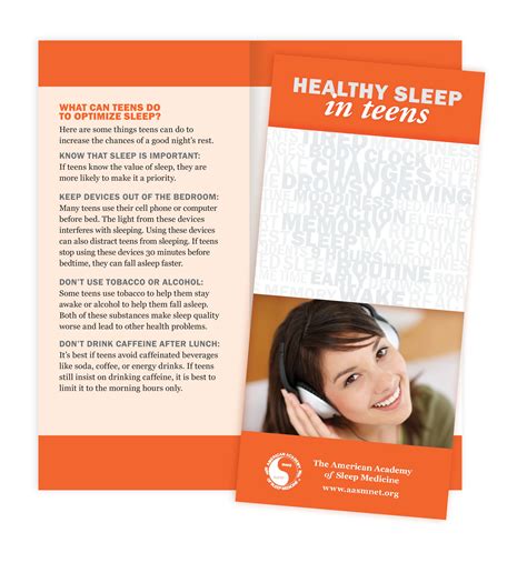 Healthy Sleep In Teens Patient Education Brochures 50 Brochures