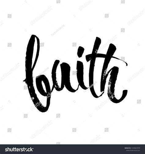 Faith Vector Bible Calligraphy Faith Hand Stock Vector Royalty Free