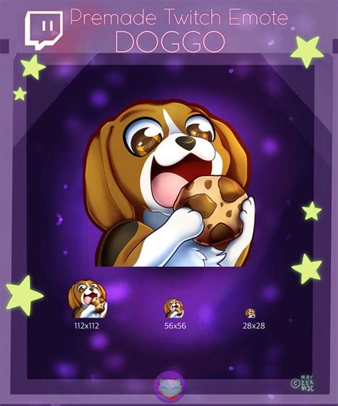 Twitch And Discord Emotes Cute Doggo Emote Per Gli Streamer Etsy Uk