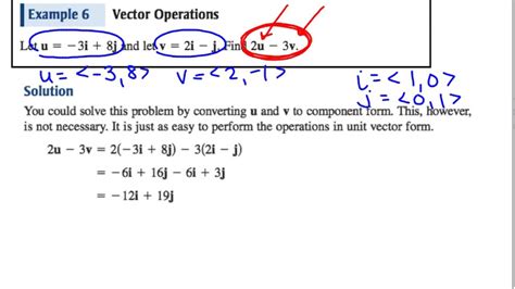 Vector Operations In Linear Combination Form Youtube