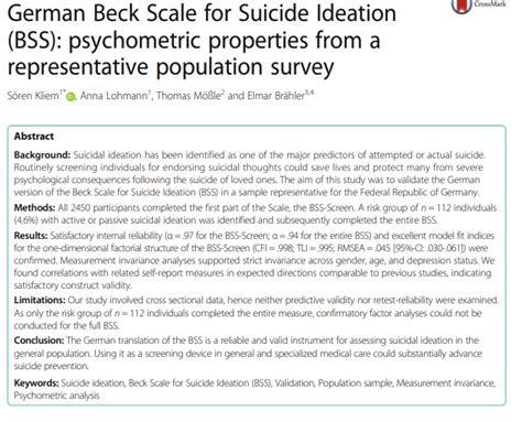 Suicidal Ideation Scale Or Suicide Ideation Scale 📈