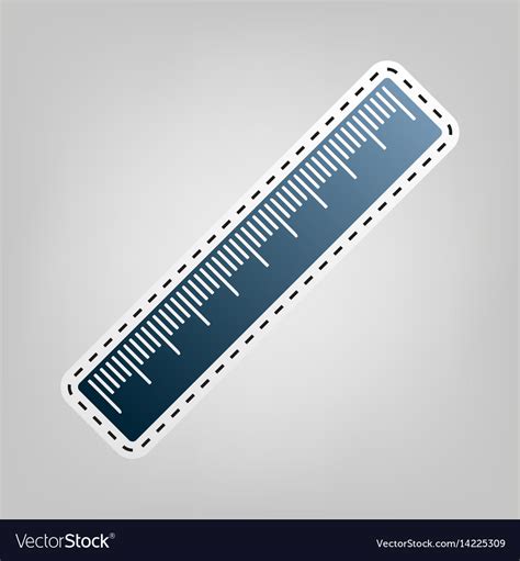 Centimeter Ruler Sign Blue Icon Royalty Free Vector Image