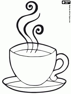 The hot chocolate coloring page. Dibujo Para Colorear Taza Cafe Jpg Pictures (con imágenes ...