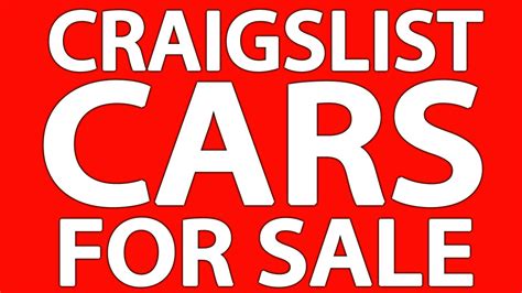 You can get the best deals here. Craigslist Cars For Sale By Owner - YouTube