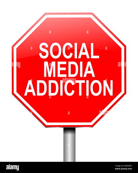 3d Illustration Depicting A Sign With A Social Media Addiction Concept