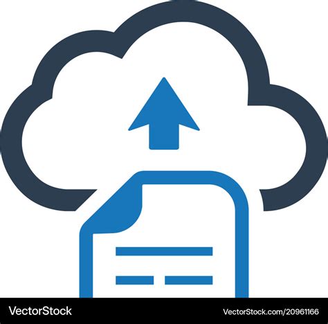Cloud File Upload Icon Royalty Free Vector Image