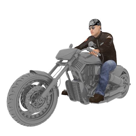 3d Model Rigged Biker Turbosquid 1355950