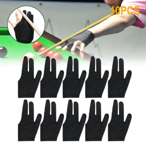 Bulletproof Deluxe Black Spandex Pool Billiards Snooker Three Finger Glove Ebay