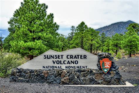 Sunset Crater Volcano National Monument Sign Photograph By Joseph