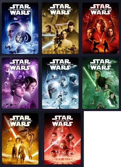 The new films will feature a trio of new. The icons for the Star Wars movies on Disney+ : StarWars