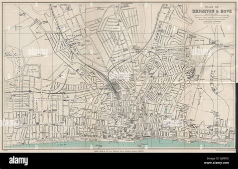 Brighton And Hove Vintage Towncity Plan Sussex Ward Lock 1932 Vintage