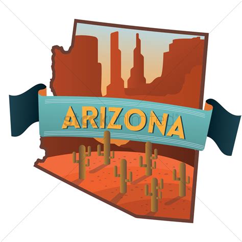 Arizona State Map Vector Image 1564305 Stockunlimited