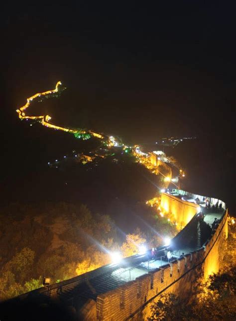Great Wall Of China At Night Fantastic View ~ Luxury Places