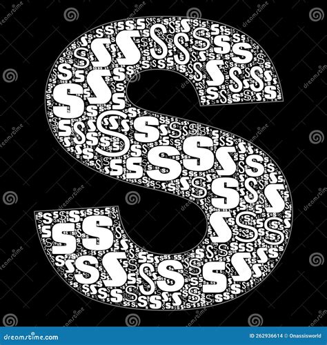 Alfabet Letters A Z Text Illustration Black Background Stock Photo