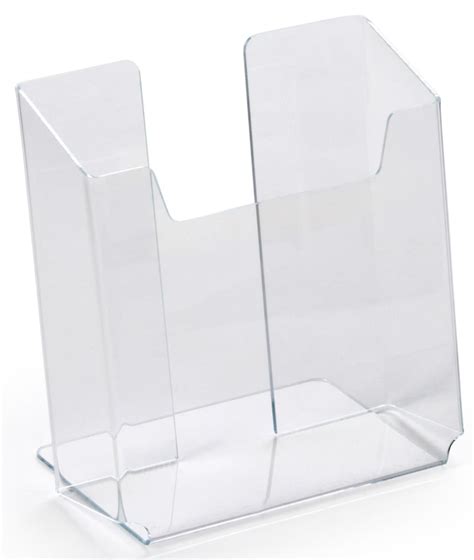 set of 10 brochure holders clear acrylic desktop literature displays hold 5 1 2”w flyers