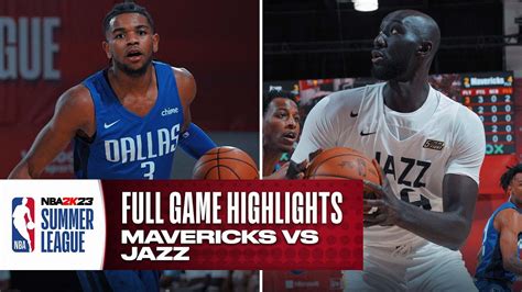 Mavericks Vs Jazz Nba Summer League Full Game Highlights Youtube