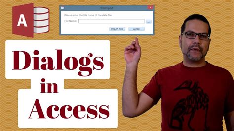 How To Create A Dialog Form In Microsoft Access Youtube