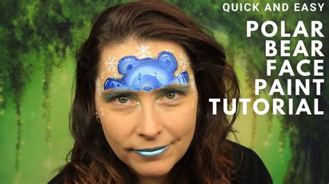 Polar Bear Face Paint Tutorial Quick And Easy Face Paint 2 Minute