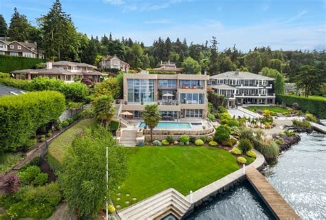 88 Million Contemporary Lakefront Mansion In Mercer Island Wa Homes Of The Rich