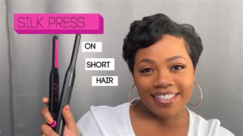 Silk Press On Short Tapered Natural Hair Youtube